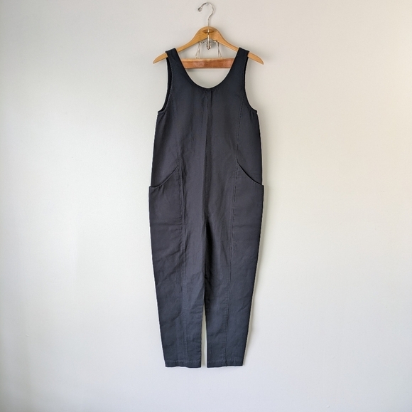 Elizabeth Suzann Jumpsuit Women's S Tall Blue Dark Navy Clyde Cotton Canvas - Picture 7 of 14